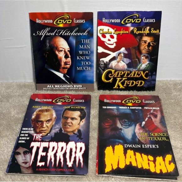 Hollywood DVD Classics 4 Films: Alfred Hitchcock Captain Kidd The Terror Maniac - Picture 1 of 6
